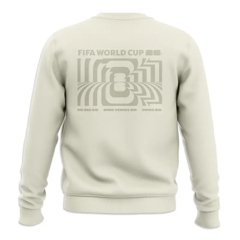 England Footbalkits 2026 World Cup Amplified Cream Crew Sweatshirt – Unisex – Official World Cup Football Kits