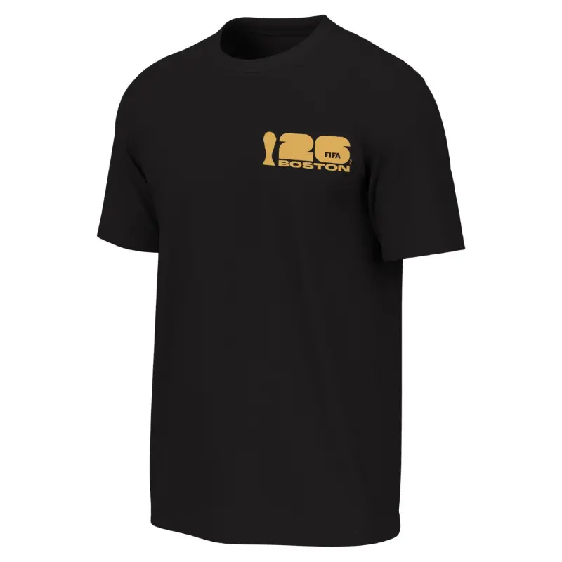 England Footbalkits 2026 World Cup Boston Poster Black T-Shirt – Unisex – Official World Cup Football Kits