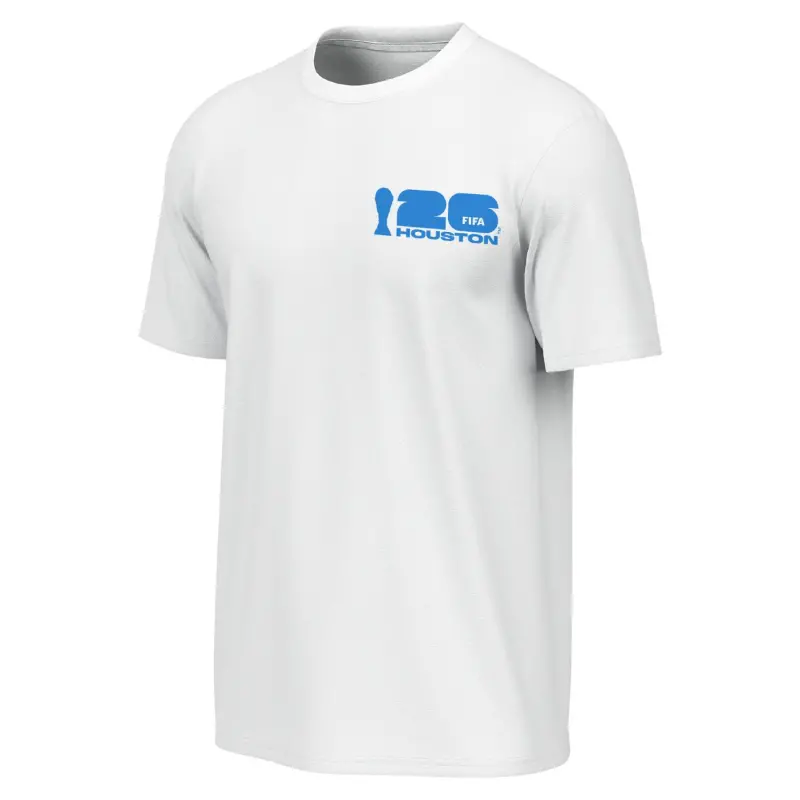 England Footbalkits 2026 World Cup Houston Poster White T-Shirt – Unisex – Official World Cup Football Kits