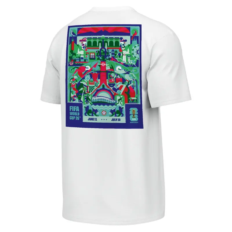 England Footbalkits 2026 World Cup Monterrey Poster White T-Shirt [ENG] – Unisex – Official World Cup Football Kits