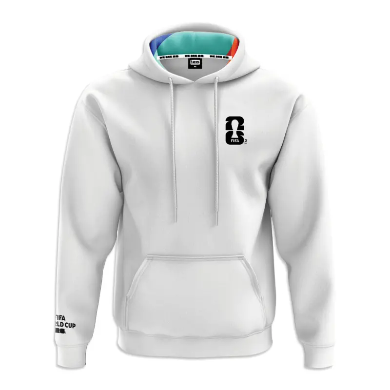 England Footbalkits 2026 World Cup Pattern White Hoodie – Unisex – Official World Cup Football Kits