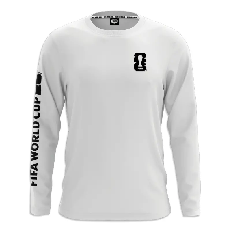 England Footbalkits 2026 World Cup Tiles Long Sleeve White T-Shirt – Unisex – Official World Cup Football Kits