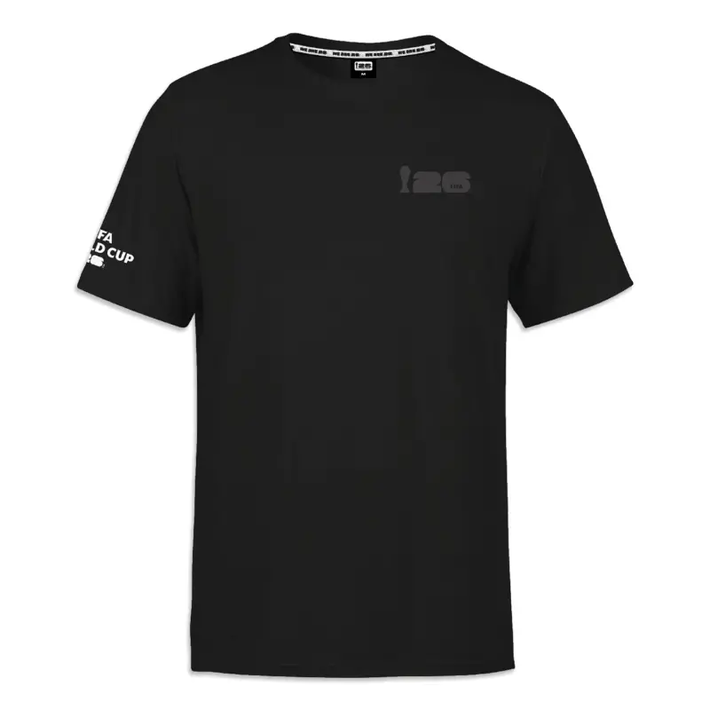 England Footbalkits 2026 World Cup Tonal Minimal Black T-Shirt – Unisex – Official World Cup Football Kits