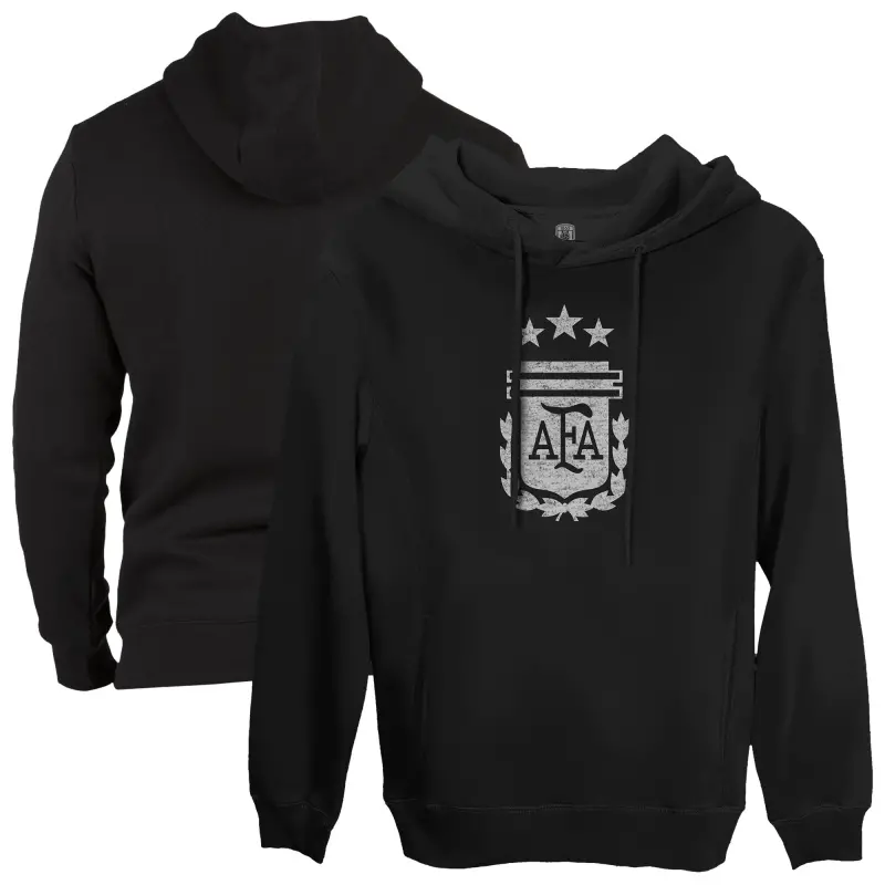 England Footbalkits Argentina National Team 1863FC Fleece Pullover Hoodie – Black – Official World Cup Football Kits