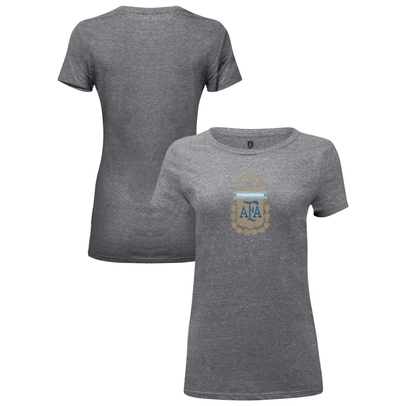 England Footbalkits Argentina National Team 1863FC Women’s Color Badge Tri-Blend T-Shirt – Heather Gray – Official World Cup Football Kits