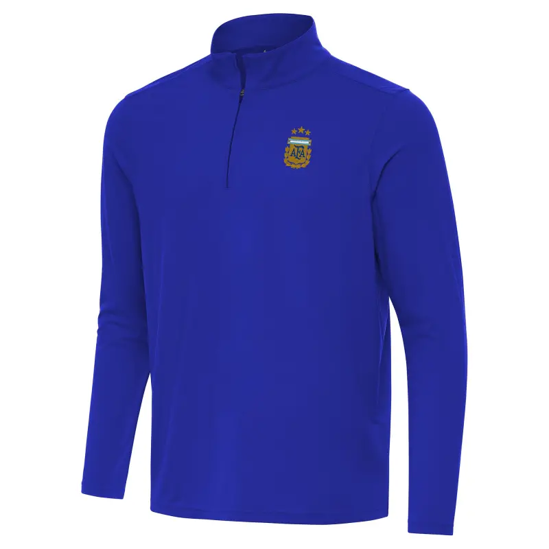 England Footbalkits Argentina National Team Antigua Intent Quarter-Zip Pullover Top – Royal – Official World Cup Football Kits
