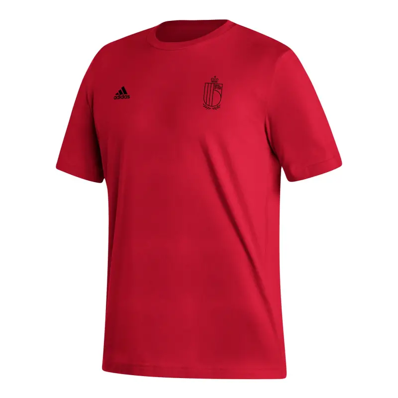 England Footbalkits Belgium National Team adidas Crest T-Shirt – Red – Official World Cup Football Kits