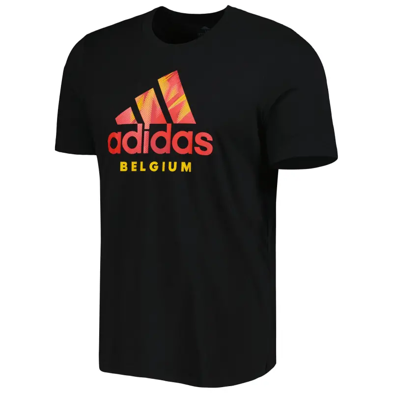 England Footbalkits Belgium National Team adidas DNA Graphic T-Shirt – Black – Official World Cup Football Kits