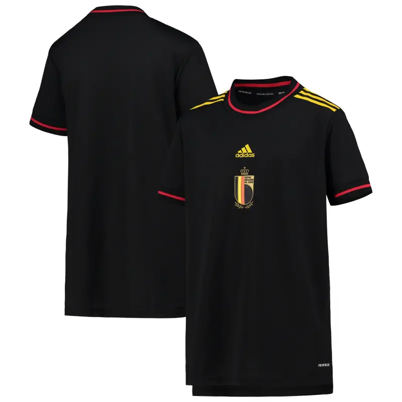 England Footbalkits Belgium National Team adidas Women’s 2022 Replica Jersey – Black – Official World Cup Football Kits