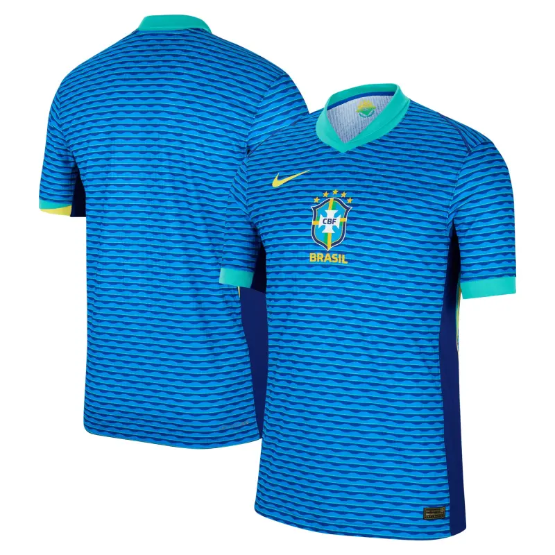 England Footbalkits Brazil National Team Nike 2024 Away Match Authentic Jersey – Blue – Official World Cup Football Kits