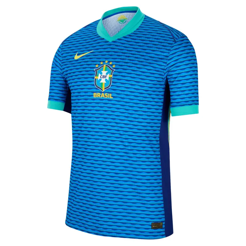 England Footbalkits Brazil National Team Nike 2024 Away Match Authentic Jersey – Blue – Official World Cup Football Kits