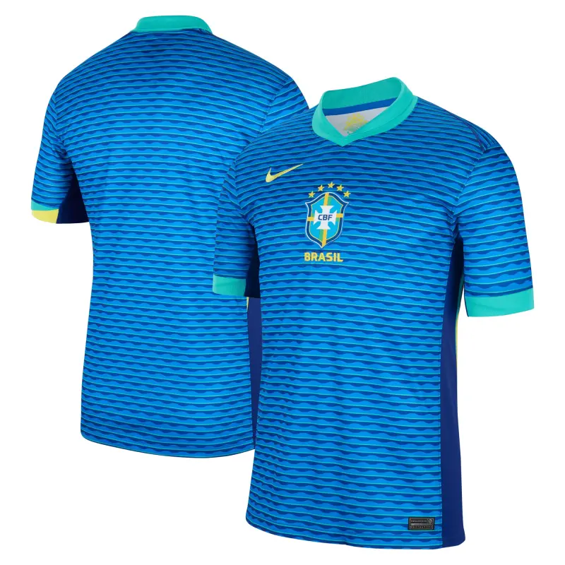 England Footbalkits Brazil National Team Nike 2024 Away Stadium Replica Jersey – Blue – Official World Cup Football Kits