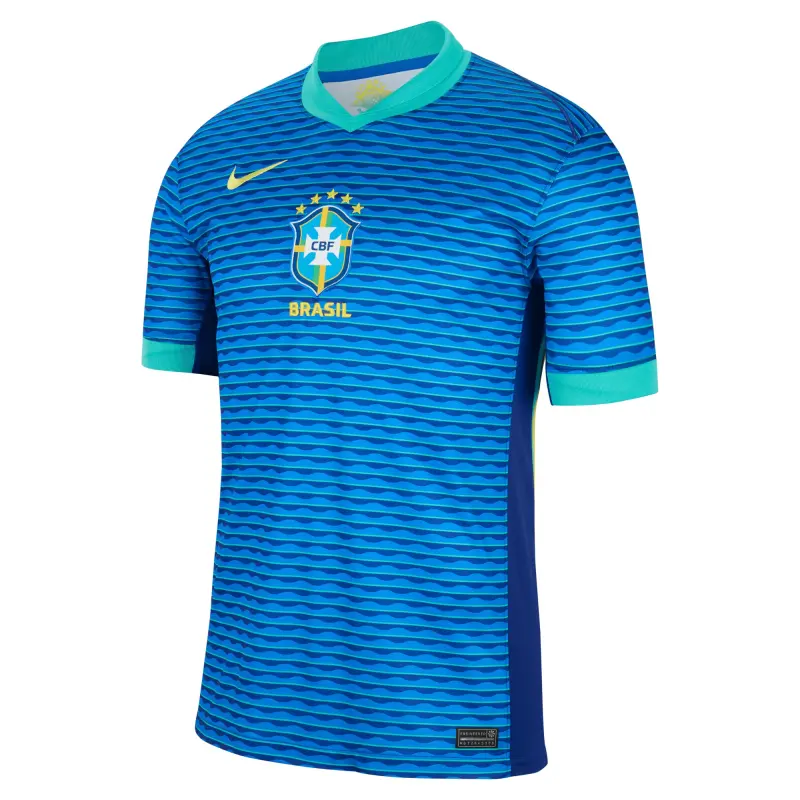 England Footbalkits Brazil National Team Nike 2024 Away Stadium Replica Jersey – Blue – Official World Cup Football Kits