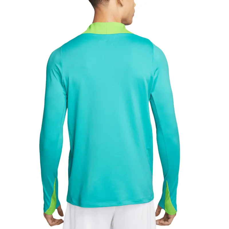 England Footbalkits Brazil National Team Nike 2024 Strike Drill Performance Quarter-Zip Pullover Top – Aqua – Official World Cup Football Kits