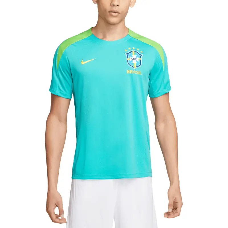 England Footbalkits Brazil National Team Nike 2024 Strike Performance Top – Aqua – Official World Cup Football Kits