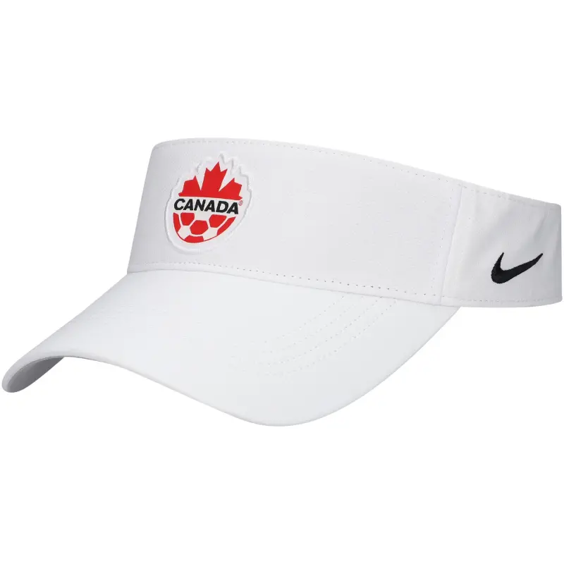 England Footbalkits Canada Soccer Nike Ace Performance Adjustable Visor – White – Official World Cup Football Kits