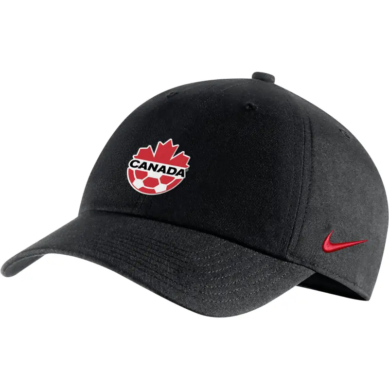 England Footbalkits Canada Soccer Nike Campus Adjustable Hat – Black – Official World Cup Football Kits