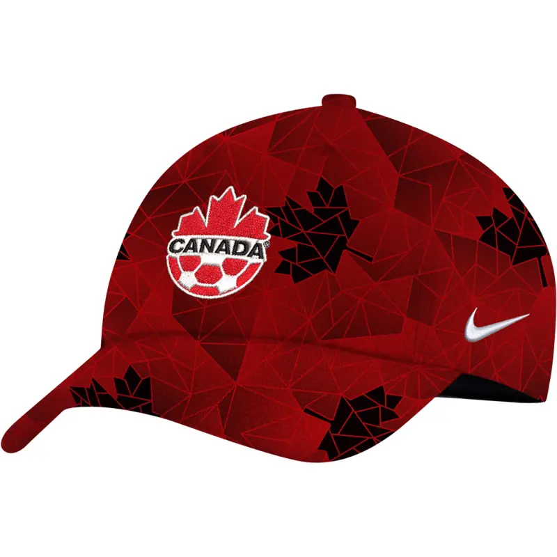 England Footbalkits Canada Soccer Nike Campus Performance Adjustable Hat – Red – Official World Cup Football Kits