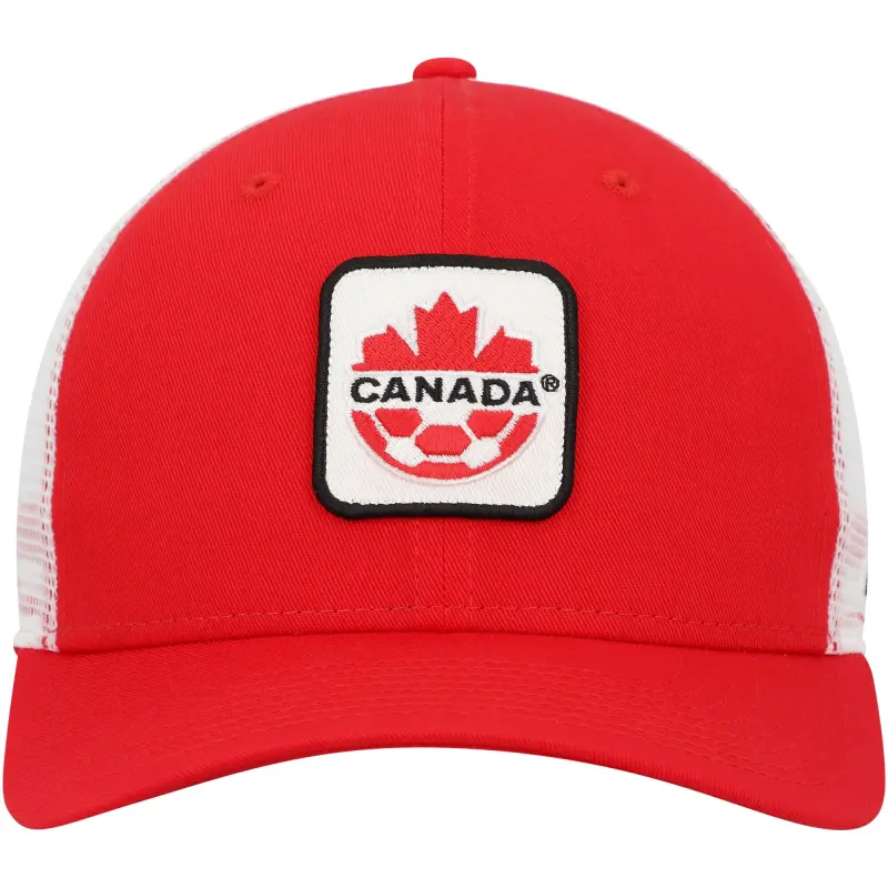 England Footbalkits Canada Soccer Nike Classic99 Trucker Snapback Hat – Red – Official World Cup Football Kits