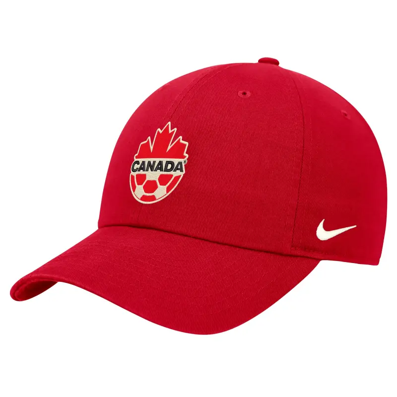 England Footbalkits Canada Soccer Nike Club Flex Hat – Red – Official World Cup Football Kits