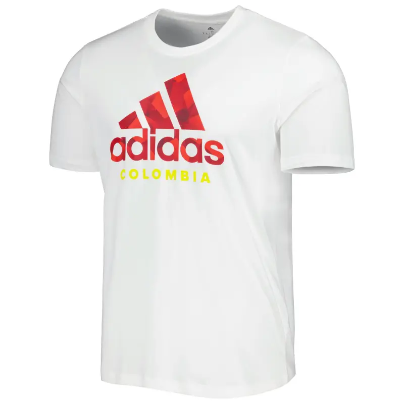 England Footbalkits Colombia National Team adidas DNA Graphic T-Shirt – White – Official World Cup Football Kits