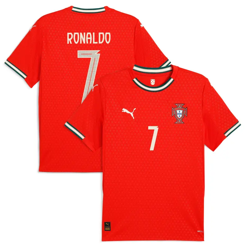 England Footbalkits Cristiano Ronaldo Portugal National Team Puma 2025 Home Replica Jersey – Red – Official World Cup Football Kits