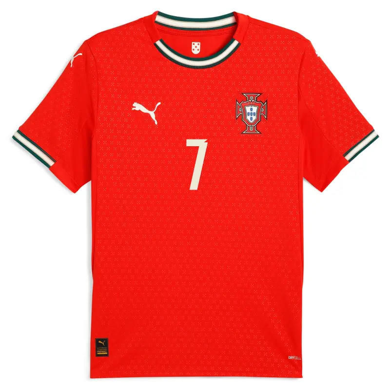 England Footbalkits Cristiano Ronaldo Portugal National Team Puma 2025 Home Replica Jersey – Red – Official World Cup Football Kits