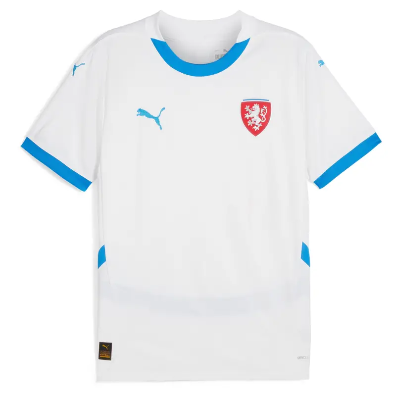 England Footbalkits Czech Republic National Team Puma 2024 Away Replica Jersey – White – Official World Cup Football Kits