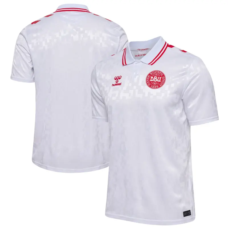 England Footbalkits Denmark National Team 2024 Away Replica Jersey – White – Official World Cup Football Kits