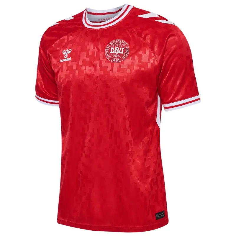 England Footbalkits Denmark National Team 2024 Home Replica Jersey – Red – Official World Cup Football Kits