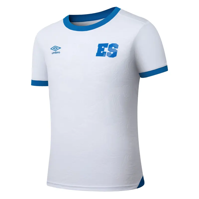 England Footbalkits El Salvador National Team Umbro 2025 Away Replica Jersey – White – Official World Cup Football Kits