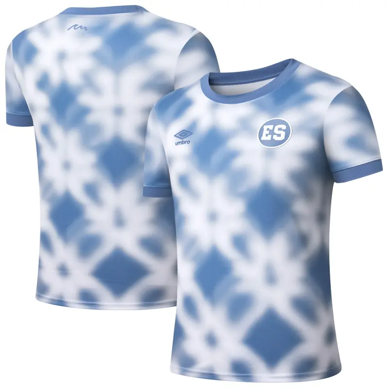 England Footbalkits El Salvador National Team Umbro 2025 Pre-Match Jersey – Blue – Official World Cup Football Kits