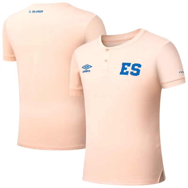 England Footbalkits El Salvador National Team Umbro Crew Neck Polo Coral – Official World Cup Football Kits