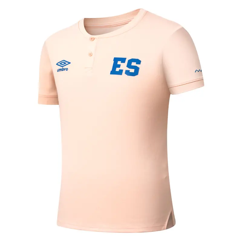 England Footbalkits El Salvador National Team Umbro Crew Neck Polo Coral – Official World Cup Football Kits