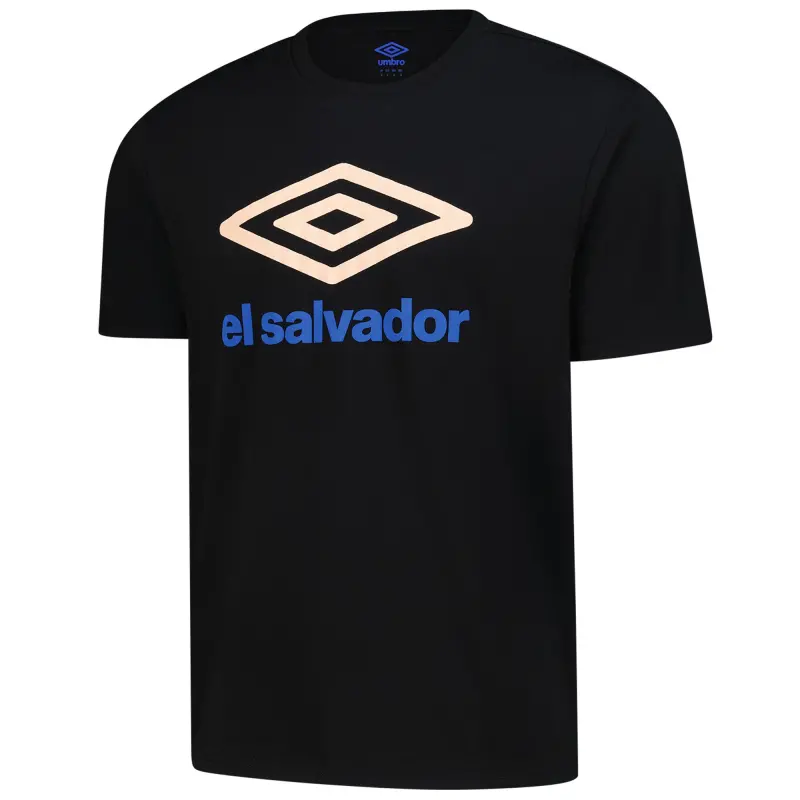 England Footbalkits El Salvador National Team Umbro Graphic T-Shirt – Black – Official World Cup Football Kits