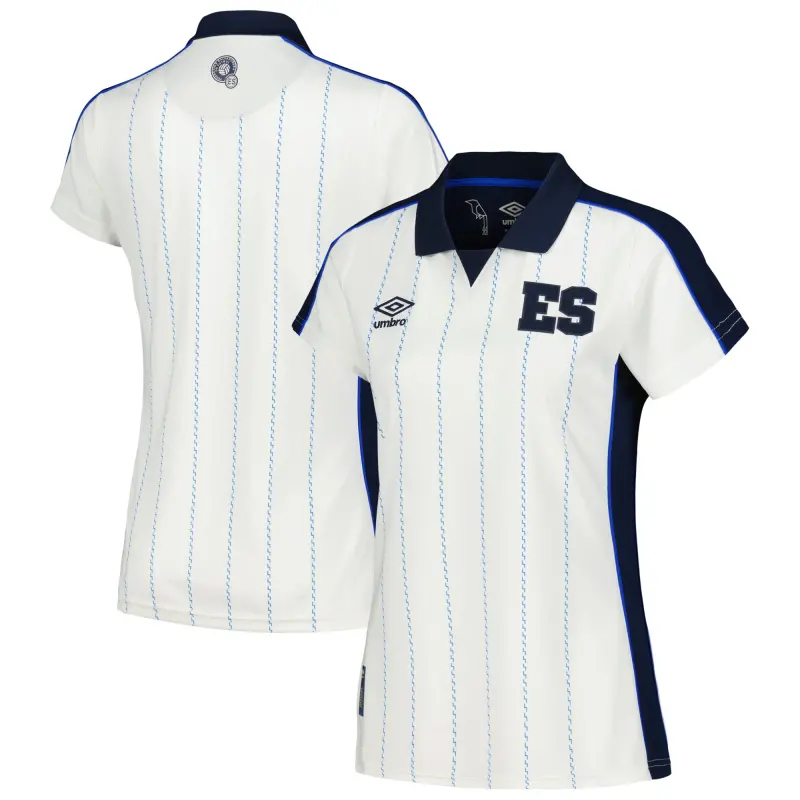 England Footbalkits El Salvador National Team Umbro Women’s 2024 Fourth Replica Jersey White – Official World Cup Football Kits