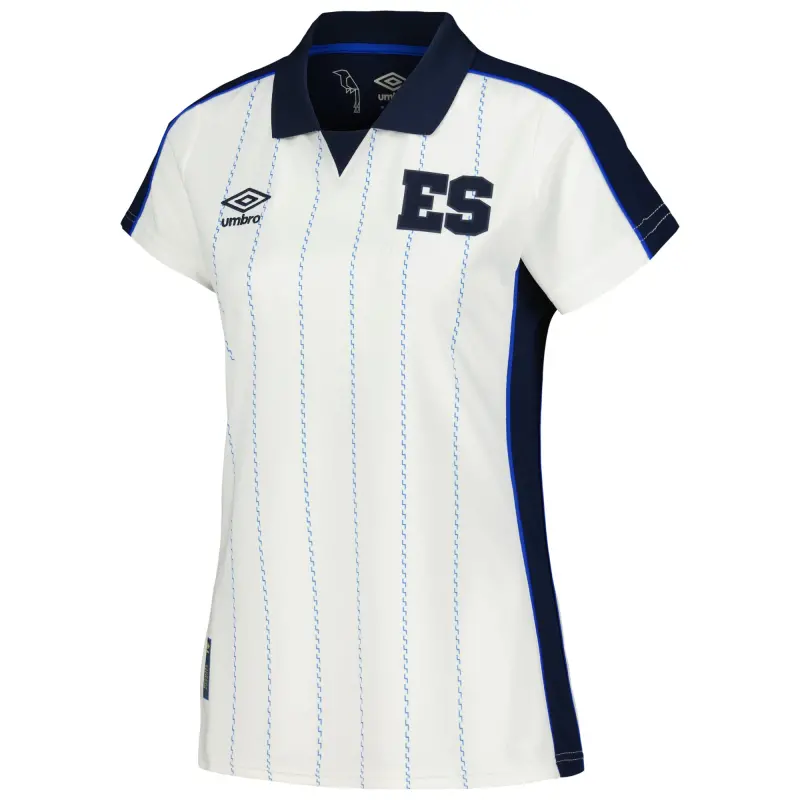 England Footbalkits El Salvador National Team Umbro Women’s 2024 Fourth Replica Jersey White – Official World Cup Football Kits