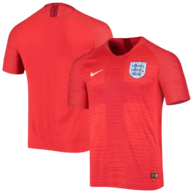 England Footbalkits England National Team Nike 2018 Authentic Away Jersey Red – Official World Cup Football Kits