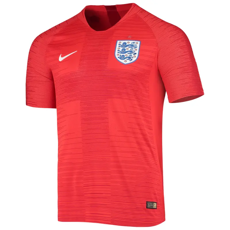 England Footbalkits England National Team Nike 2018 Authentic Away Jersey Red – Official World Cup Football Kits