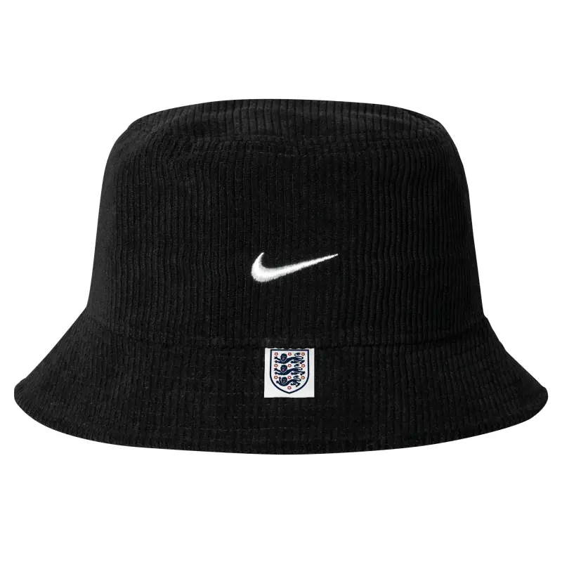 England Footbalkits England National Team Nike Corduroy Bucket Hat – Black – Official World Cup Football Kits