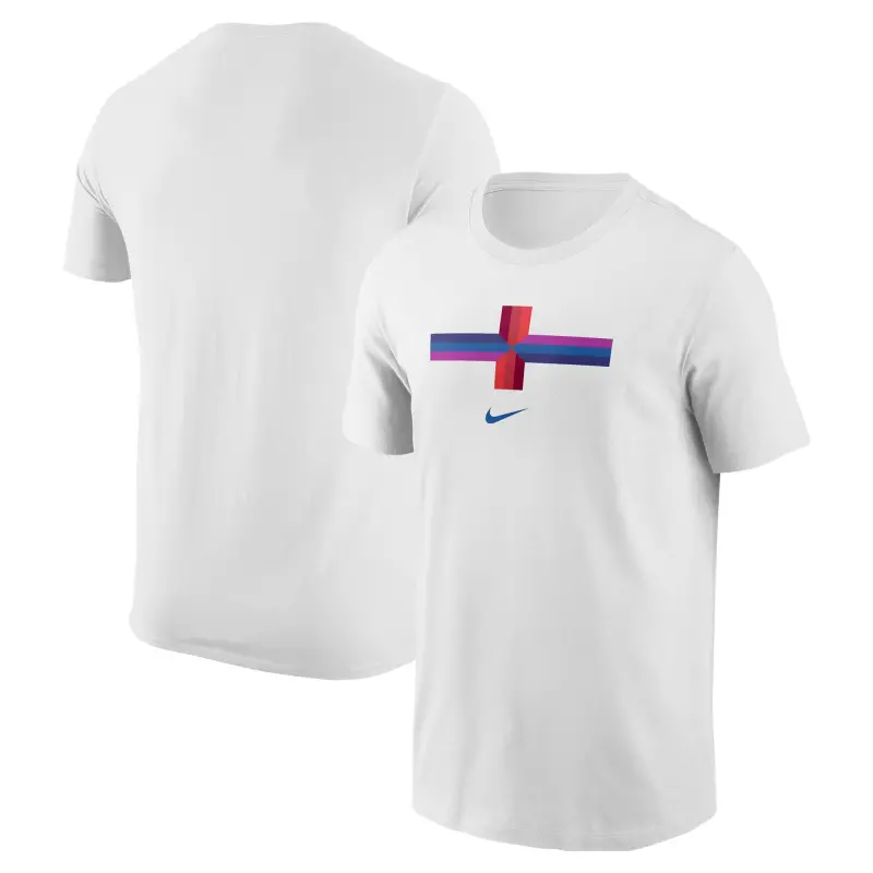England Footbalkits England National Team Nike Localized Core Cotton T-Shirt – White – Official World Cup Football Kits