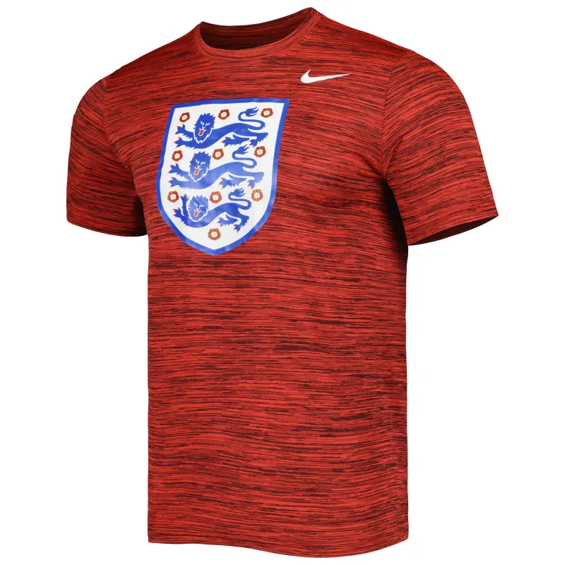 England Footbalkits England National Team Nike Primary Logo Velocity Legend Performance T-Shirt Red – Official World Cup Football Kits