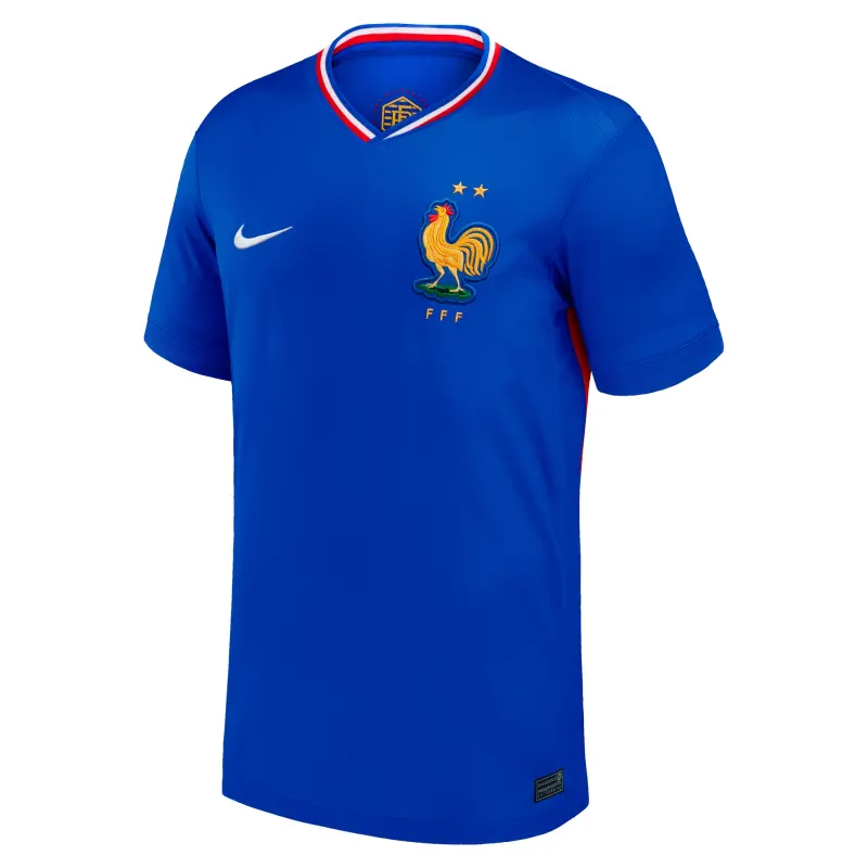 England Footbalkits France National Team Nike 2024 Home Replica Blank Jersey – Blue – Official World Cup Football Kits