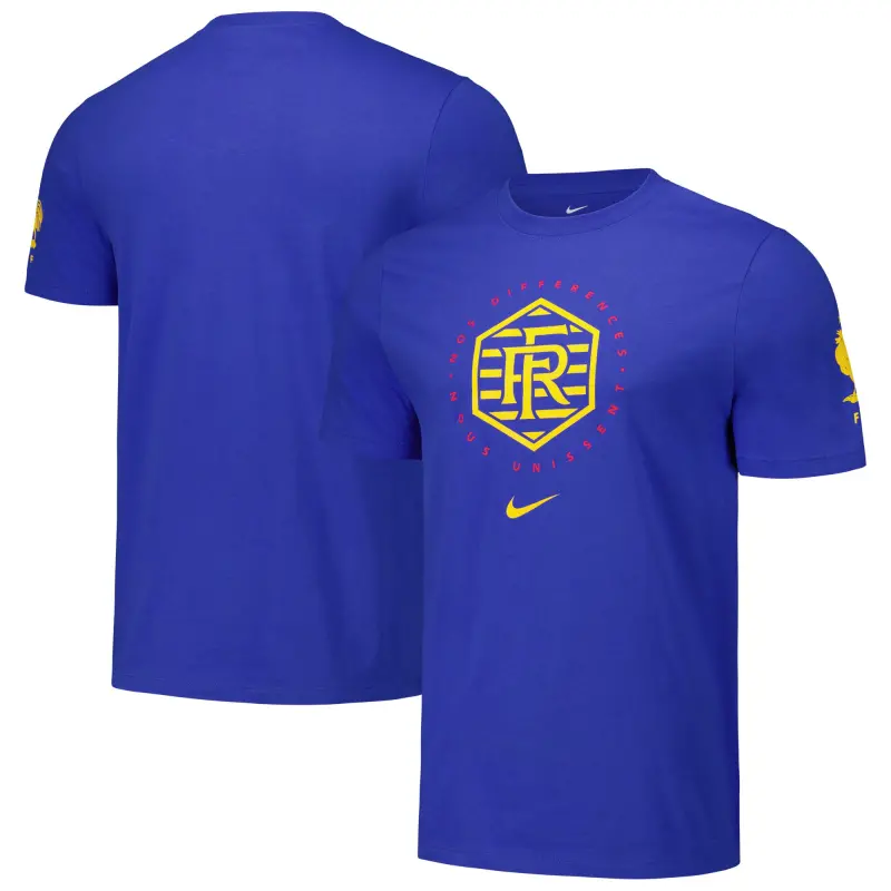 England Footbalkits France National Team Nike Localized Core Cotton T-Shirt – Royal – Official World Cup Football Kits