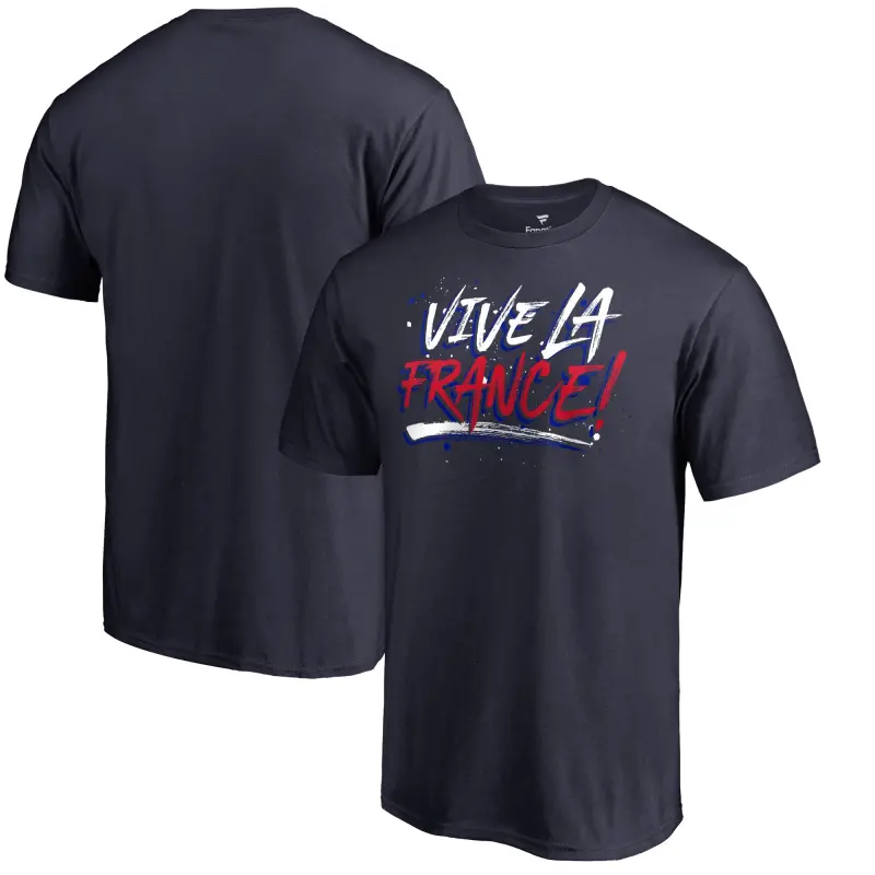 England Footbalkits France Vive Le France T-Shirt – Navy – Official World Cup Football Kits