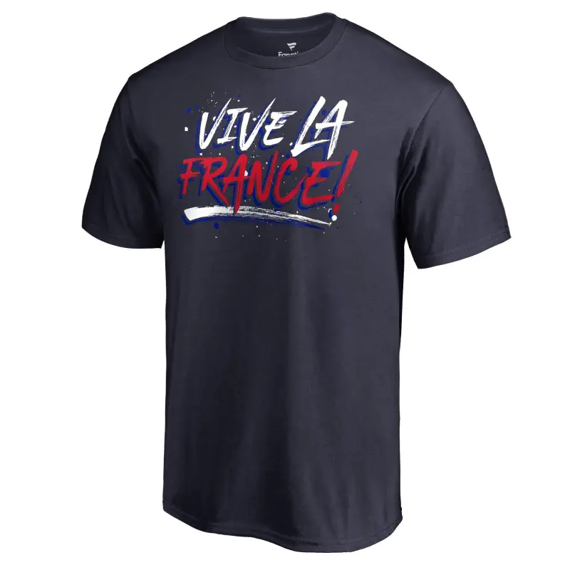 England Footbalkits France Vive Le France T-Shirt – Navy – Official World Cup Football Kits