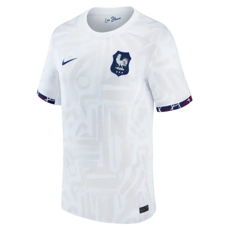 England Footbalkits France Women’s National Team Nike 2023 Away Stadium Replica Jersey – White – Official World Cup Football Kits