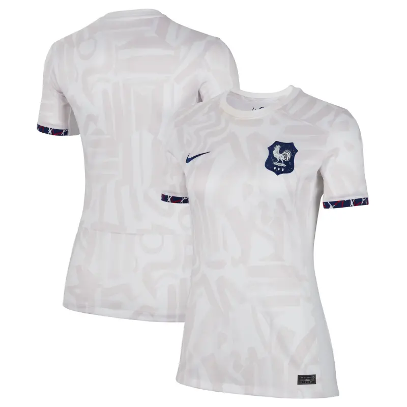 England Footbalkits France Women’s National Team Nike Women’s 2023 Away Stadium Replica Jersey – White – Official World Cup Football Kits