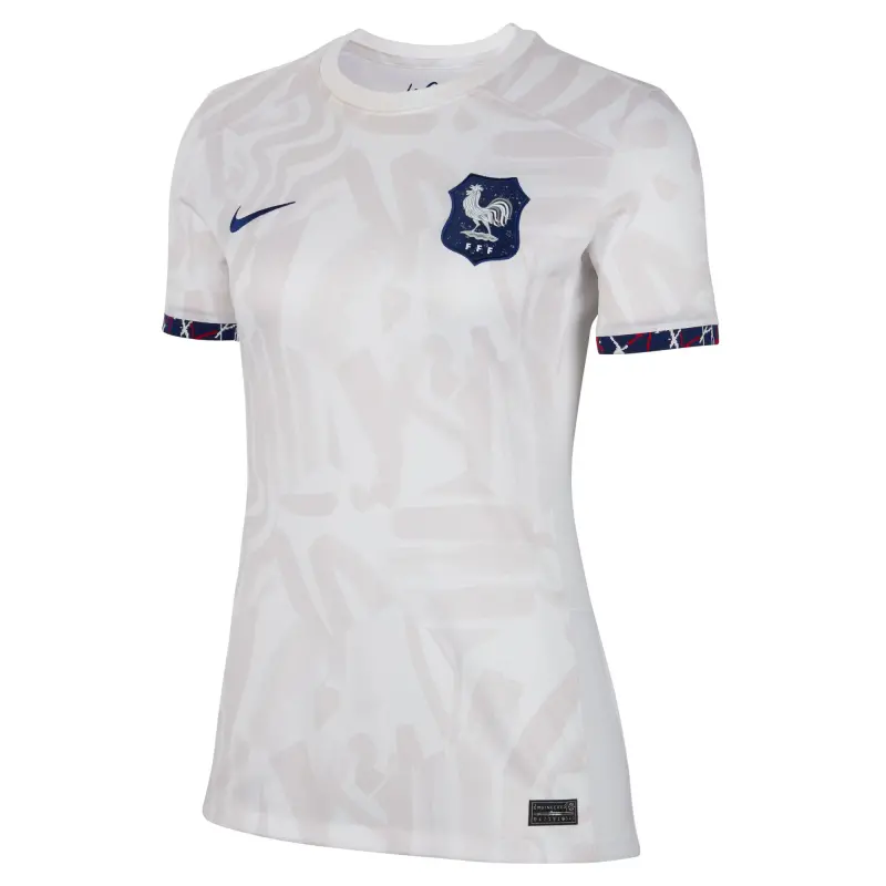 England Footbalkits France Women’s National Team Nike Women’s 2023 Away Stadium Replica Jersey – White – Official World Cup Football Kits
