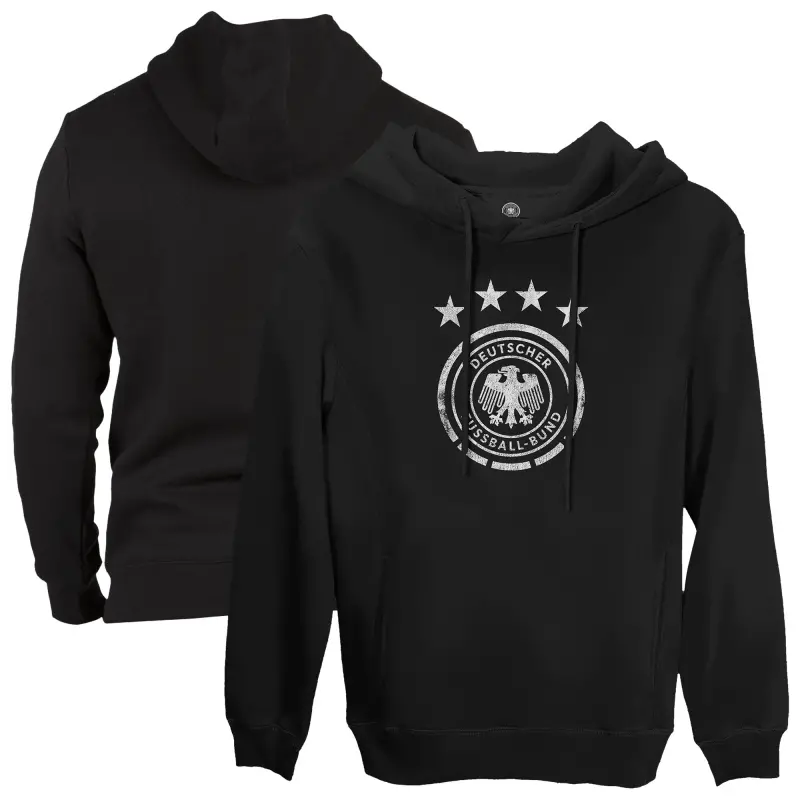 England Footbalkits Germany National Team 1863FC Fleece Pullover Hoodie – Black – Official World Cup Football Kits